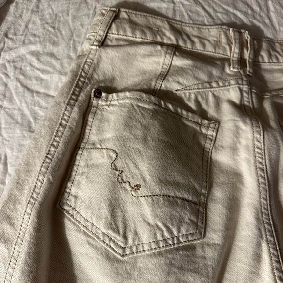 Free People x We The Free Cream Barrel Jeans - Picture 7 of 10